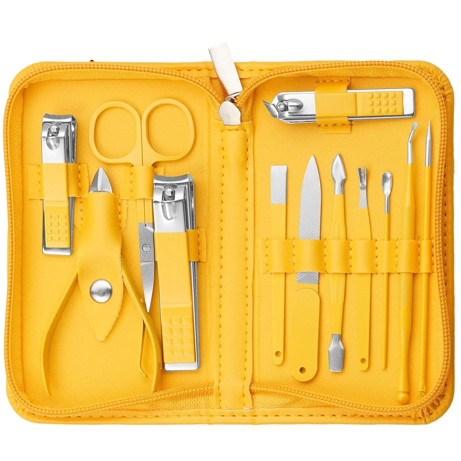 12-Piece Professional Nail Care Set with Travel Case - Complete Manicure and Pedicure Kit for Women
