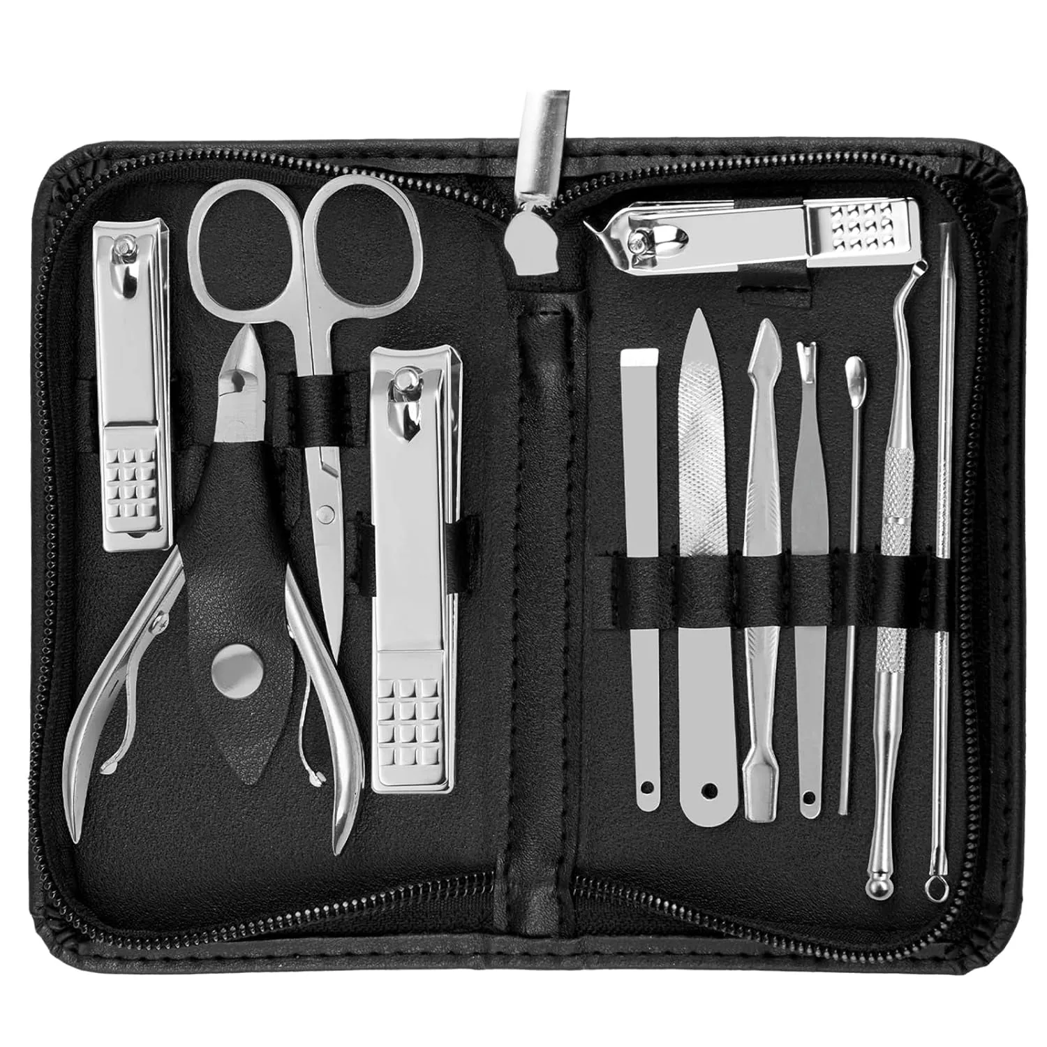 12-Piece Professional Nail Care Set with Travel Case - Complete Manicure and Pedicure Kit for Women