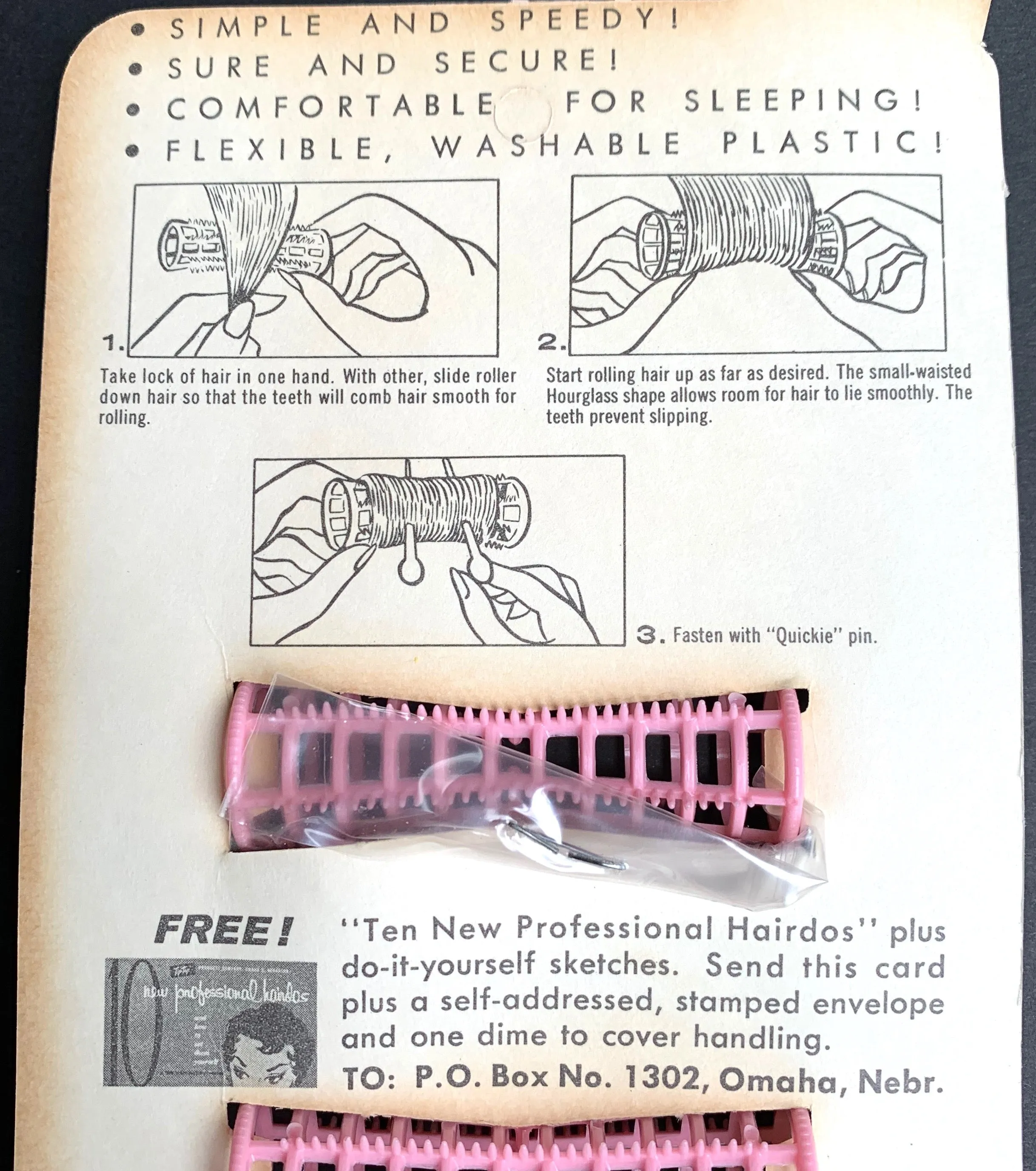 1950s Hourglass Rollers and Quickie Pins "Fashion Excitement for the Hair"