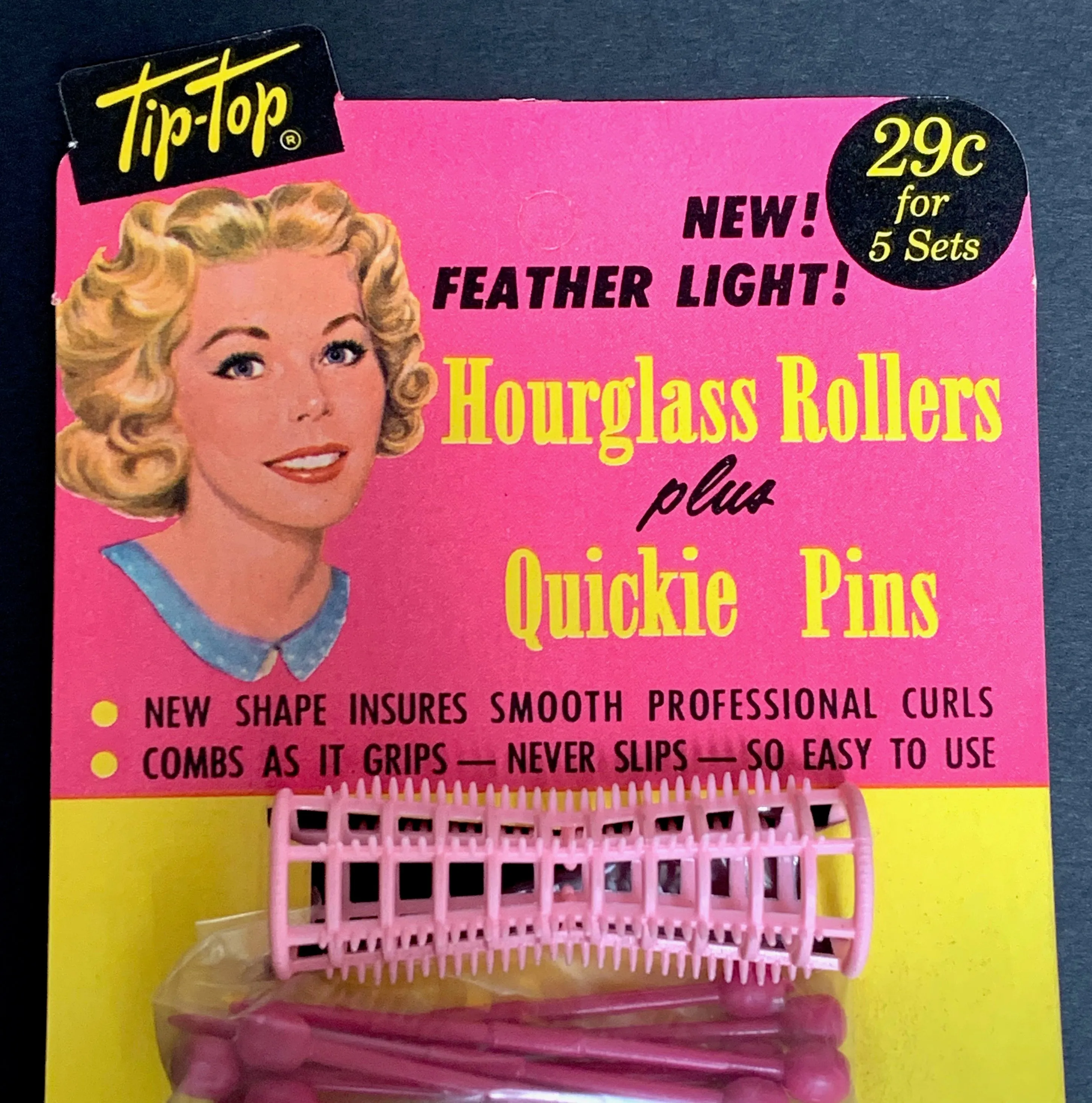 1950s Hourglass Rollers and Quickie Pins "Fashion Excitement for the Hair"