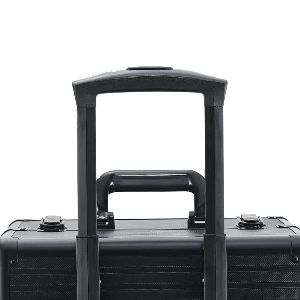3 in 1 Rose Gold/Black Portable Cosmetic Travel Case with Wheels