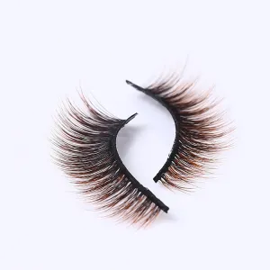 3D MINK Black-Brown Mix Style Eyelashes (3 PAIRS)
