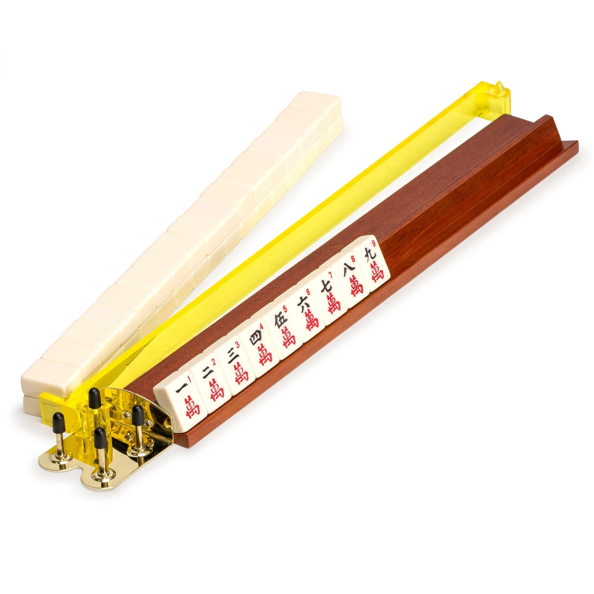 American Mahjong Tile Pushers - Set of 4, 18-Inch Multi-Color Acrylic Mahjong Pushers