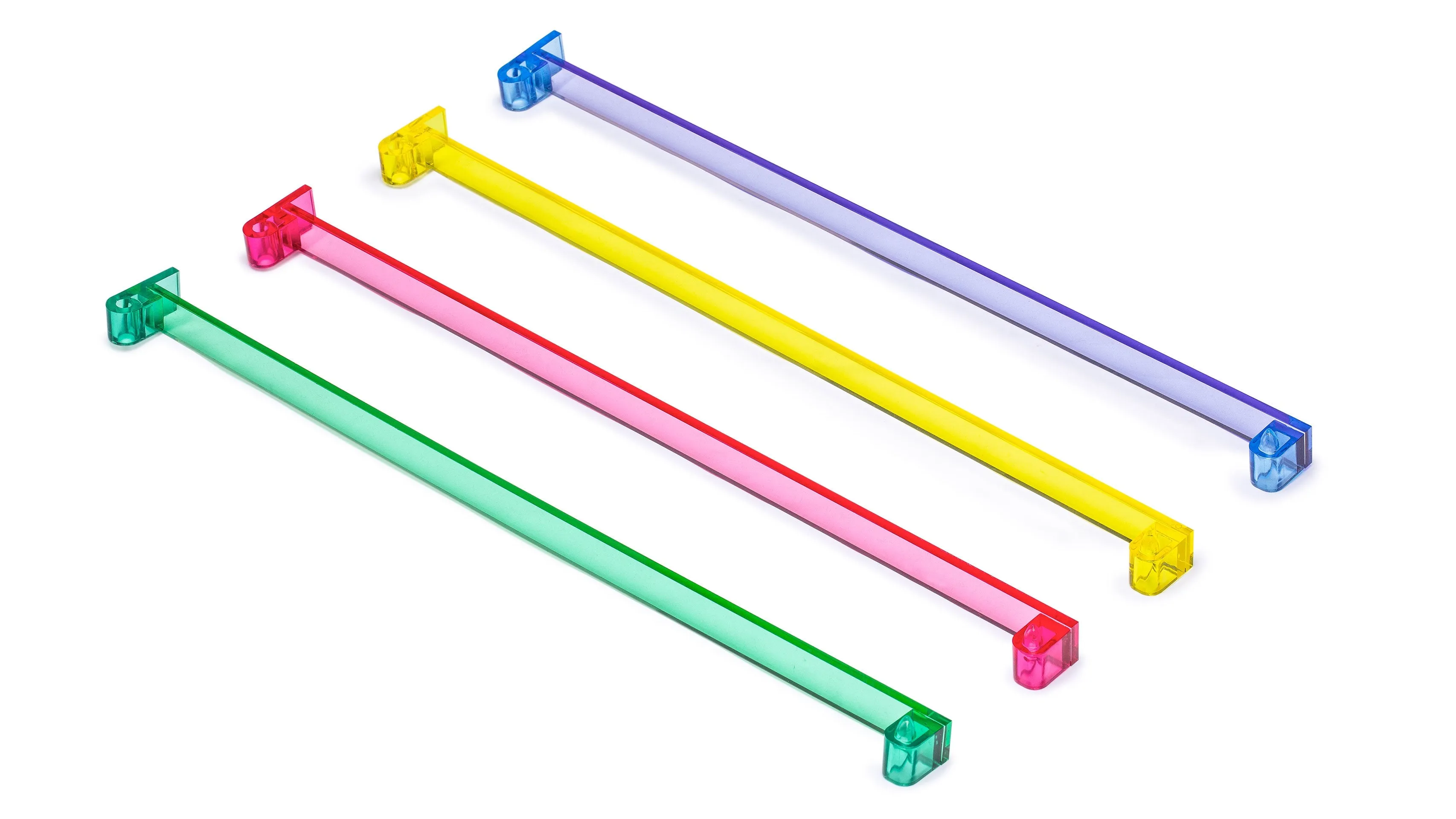 American Mahjong Tile Pushers - Set of 4, 18-Inch Multi-Color Acrylic Mahjong Pushers
