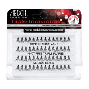 ARDELL Triple Individuals Knot-Free Eye Lashes, Medium, Black