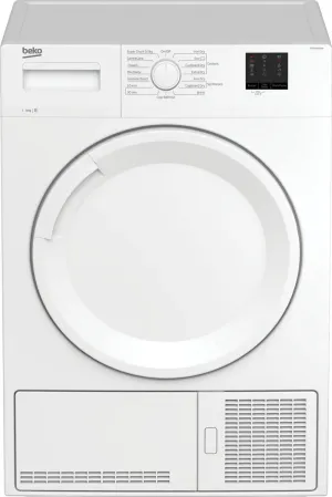Beko DTKCE90021W 9kg Condenser Tumble Dryer with Sensor Programmes,White,B Rated