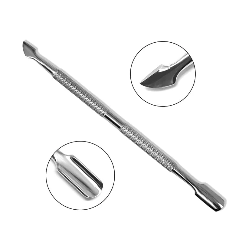 Cuticle Pusher Silver - Curve and Sharp