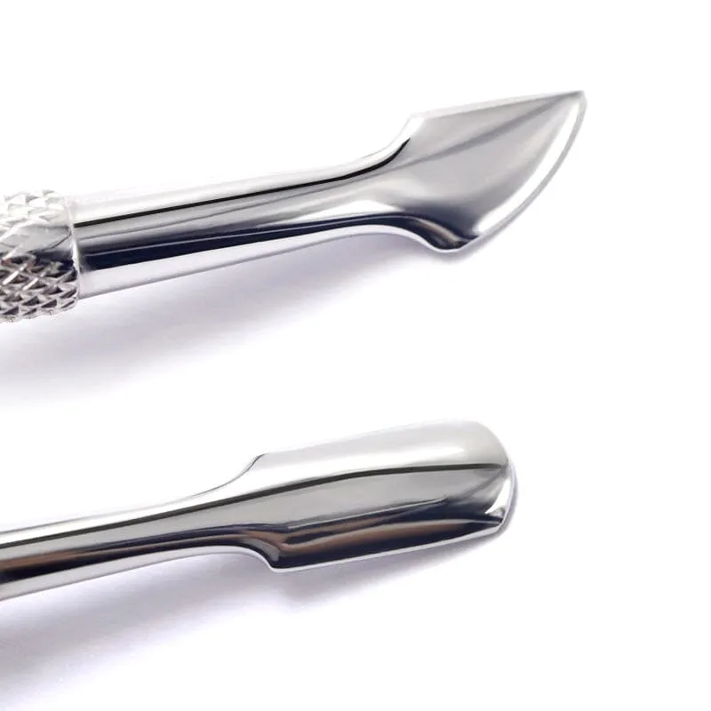 Cuticle Pusher Silver - Curve and Sharp