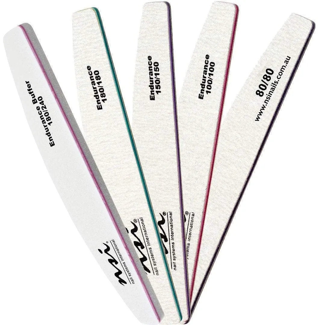 Endurance Supreme Nail File Pack: 5 Files (80 100 150 180 240)