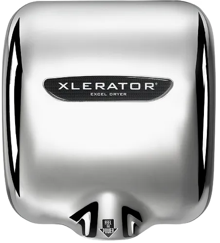 Excel Dryer XLERATOR® XL-CH Hand Dryer with HEPA Filter - Polished Chrome High Speed Automatic Surface-Mounted