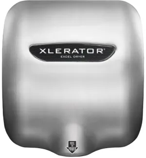 Excel Dryer XLERATOR® XL-SBH Hand Dryer with HEPA Filter - Brushed Stainless Steel High Speed Automatic Surface-Mounted