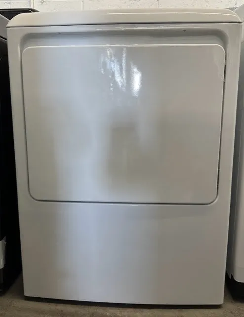 GE GTD33EASKWW 27 Inch Electric Dryer with 7.2 cu. ft. Capacity, 3 Dry Cycles, 3 Heat Selections, Timed Dry, Auto Dry, Up-Front Lint Filter, Reversible Door, Simple Rotary Electromechanical Controls and 120 ft. Venting Capability