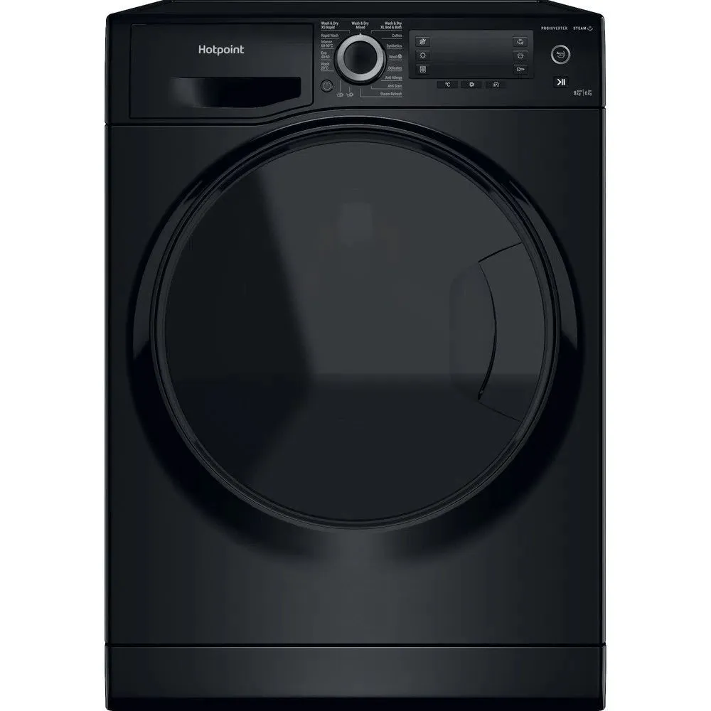 Hotpoint NDD8636BDAUK 8 6Kg Washer Dryer with 1400 rpm, 59.5cm Wide - Black