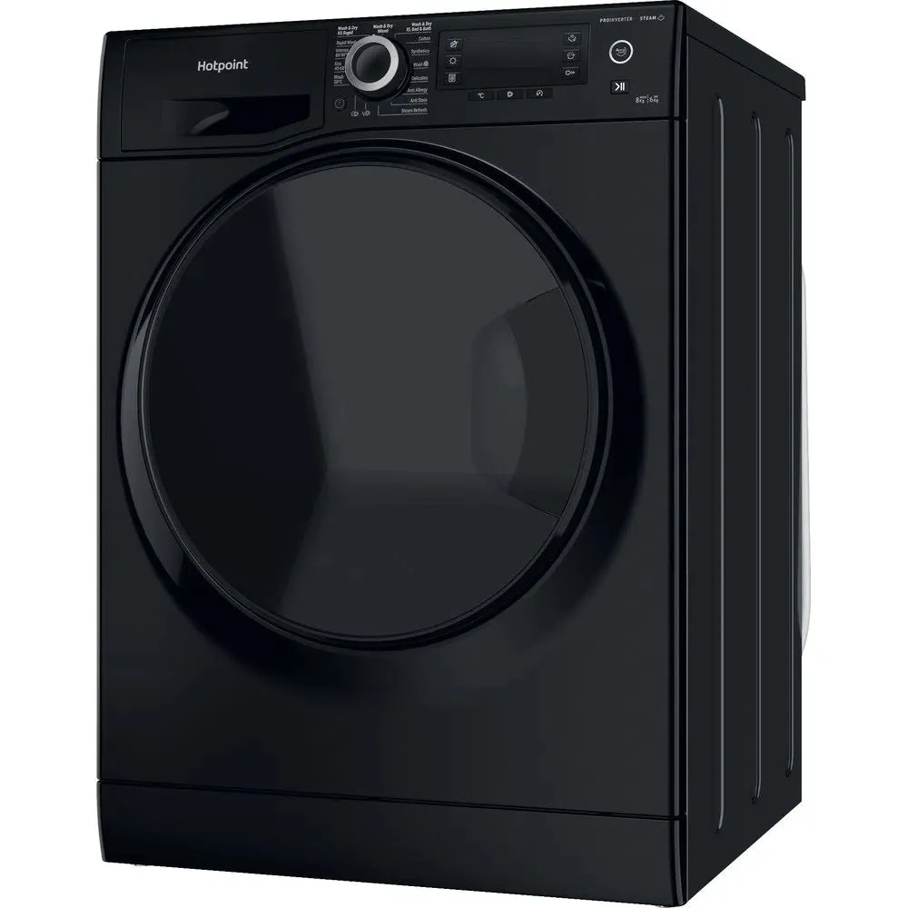 Hotpoint NDD8636BDAUK 8 6Kg Washer Dryer with 1400 rpm, 59.5cm Wide - Black