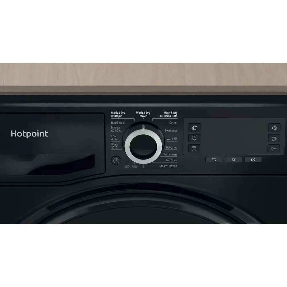 Hotpoint NDD8636BDAUK 8 6Kg Washer Dryer with 1400 rpm, 59.5cm Wide - Black