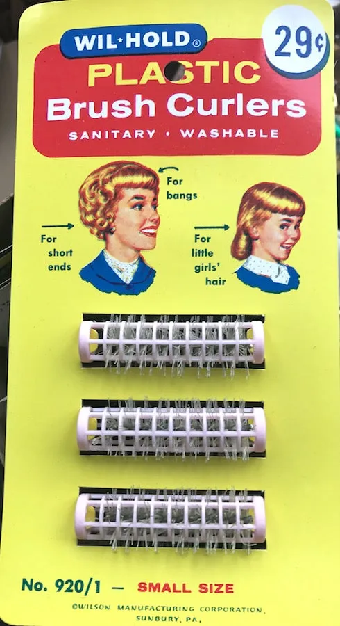 Jolly 1960s WIL*HOLD Brush Hair Curlers - Small Size