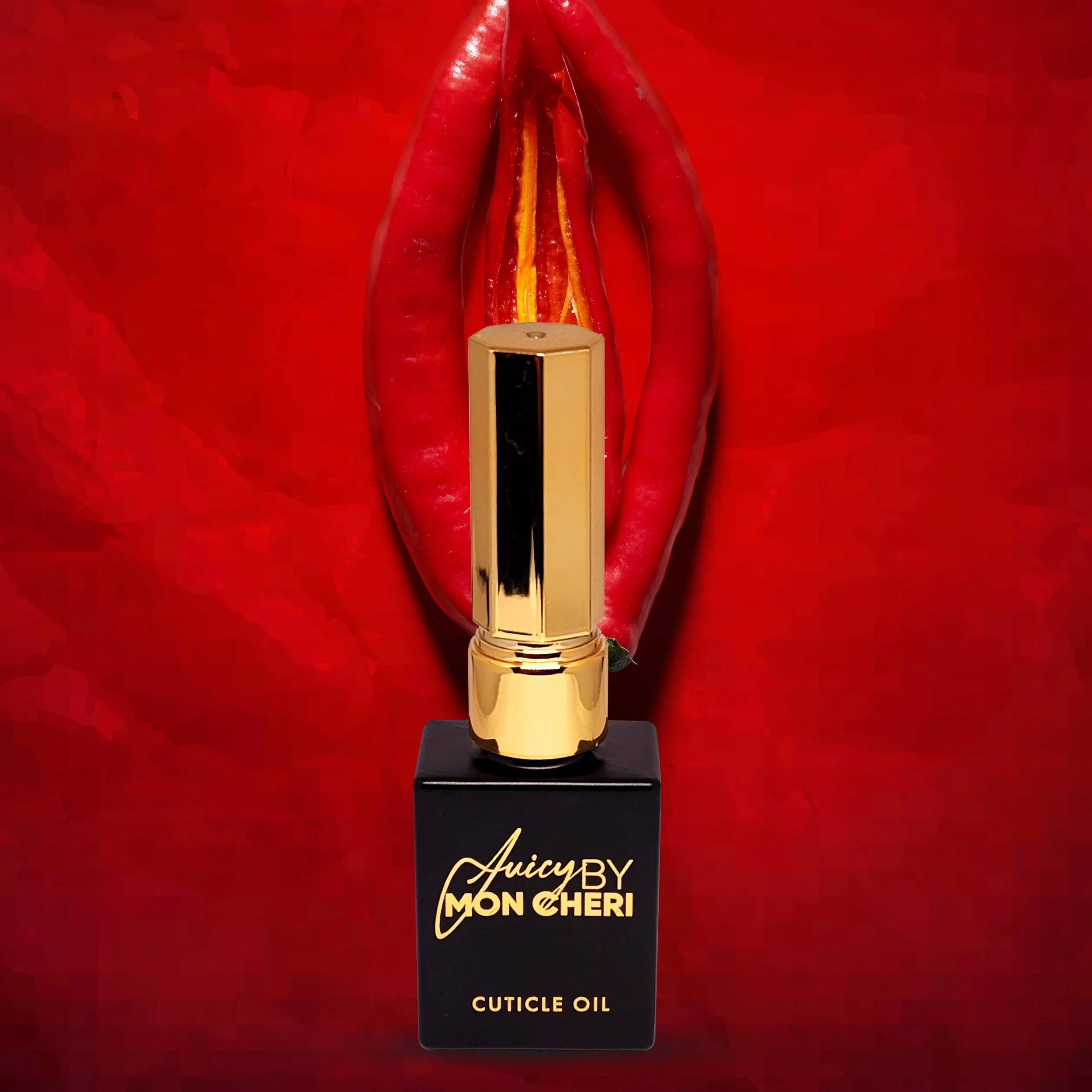 Juicy By Mon Cheri's Luxe Cuticle Oil: Golden Touch Model with 6 Irresistible Scents