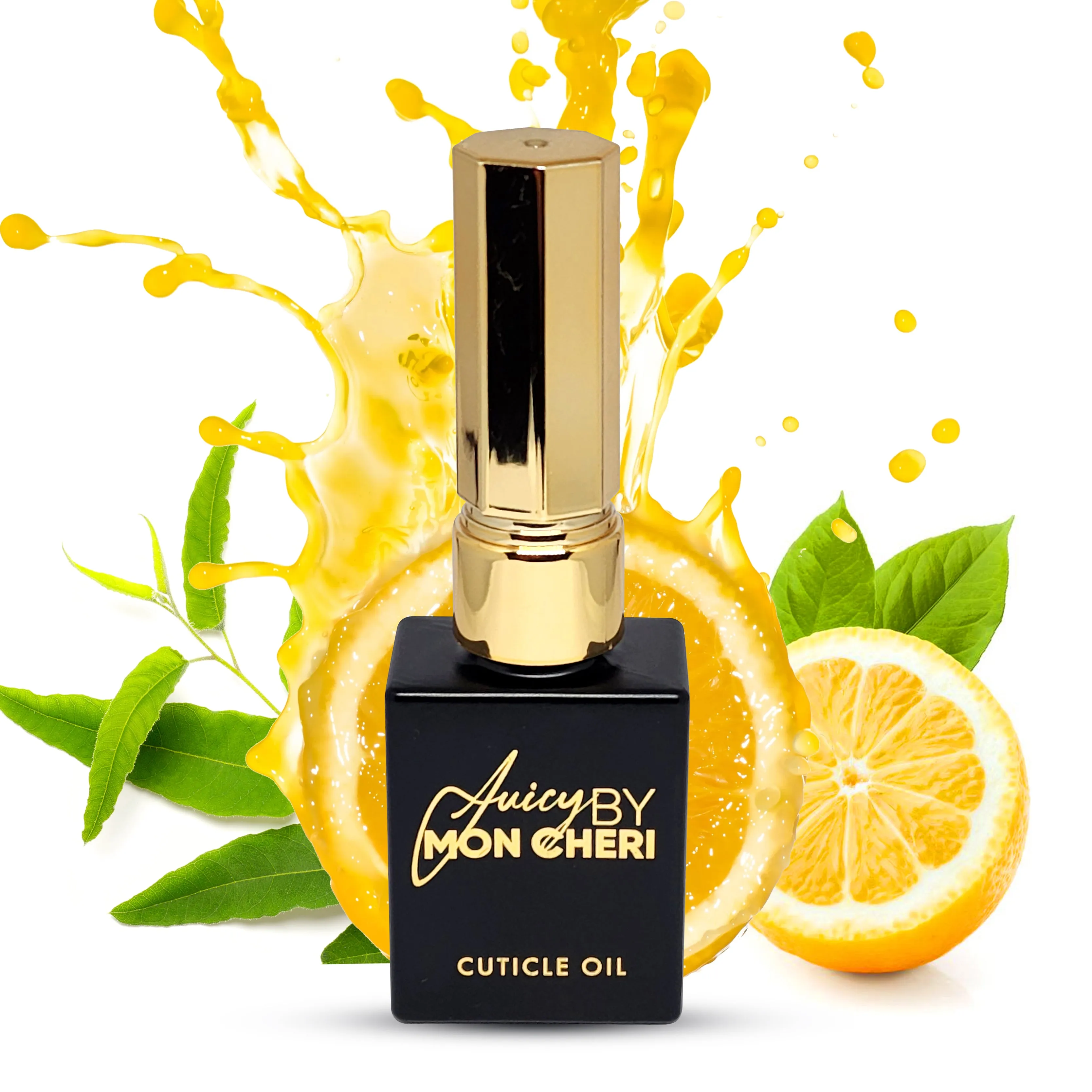 Juicy By Mon Cheri's Luxe Cuticle Oil: Golden Touch Model with 6 Irresistible Scents