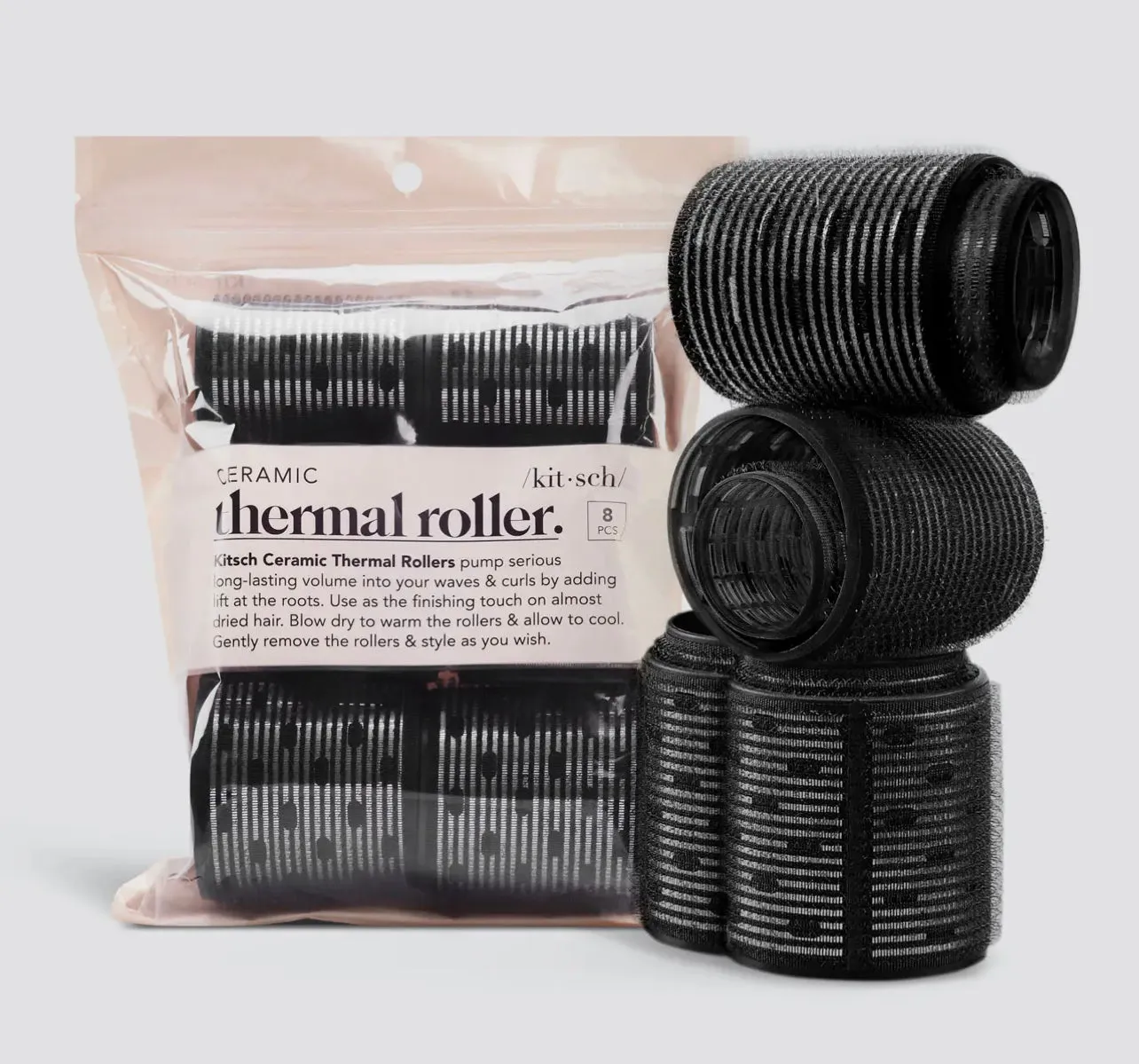 KITSCH CERAMIC THERMAL ROLLER SET 8PC