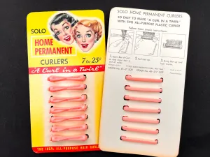 Look What We Did With These Amazing Curlers...1953 American SOLO Ideal All-Purpose Hair Curlers