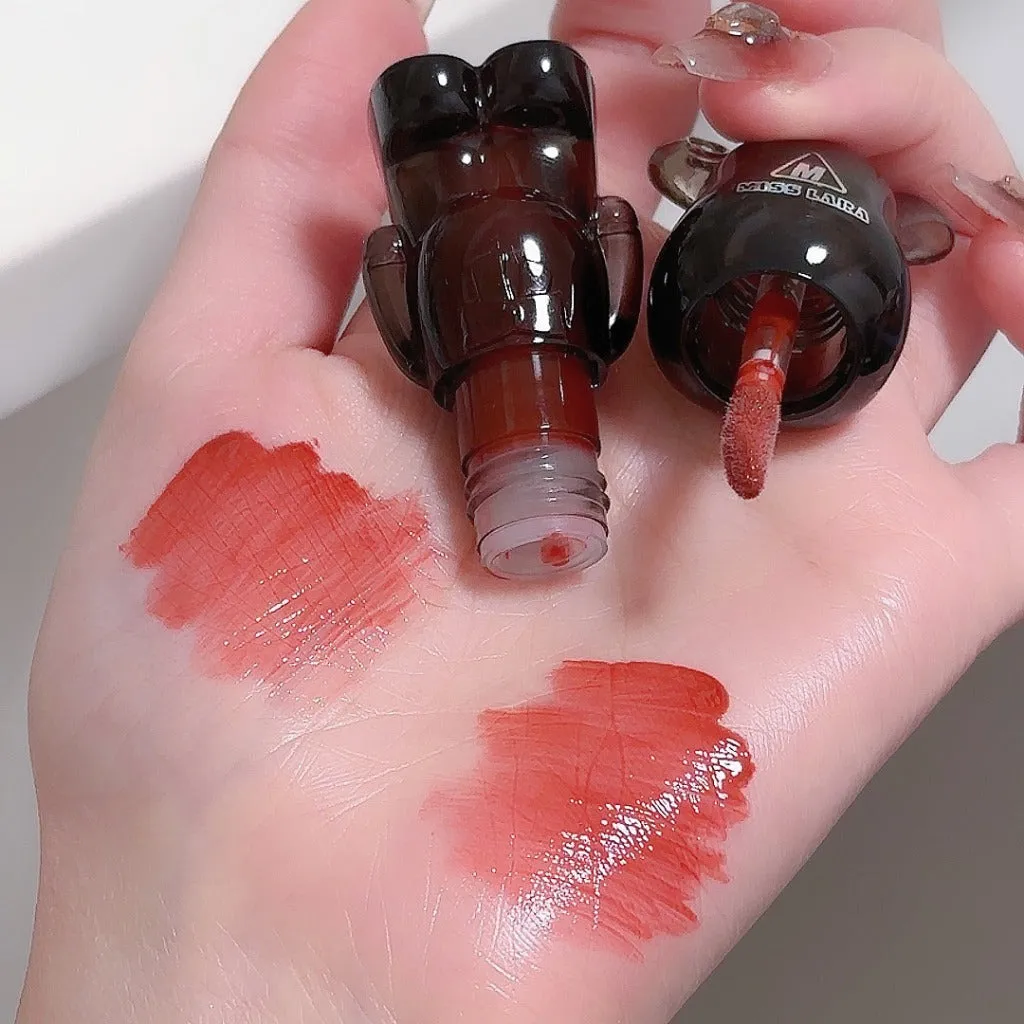 Miss Lara Bear Shape Liquid Lip Glaze Beauty Liquid Lip Gloss