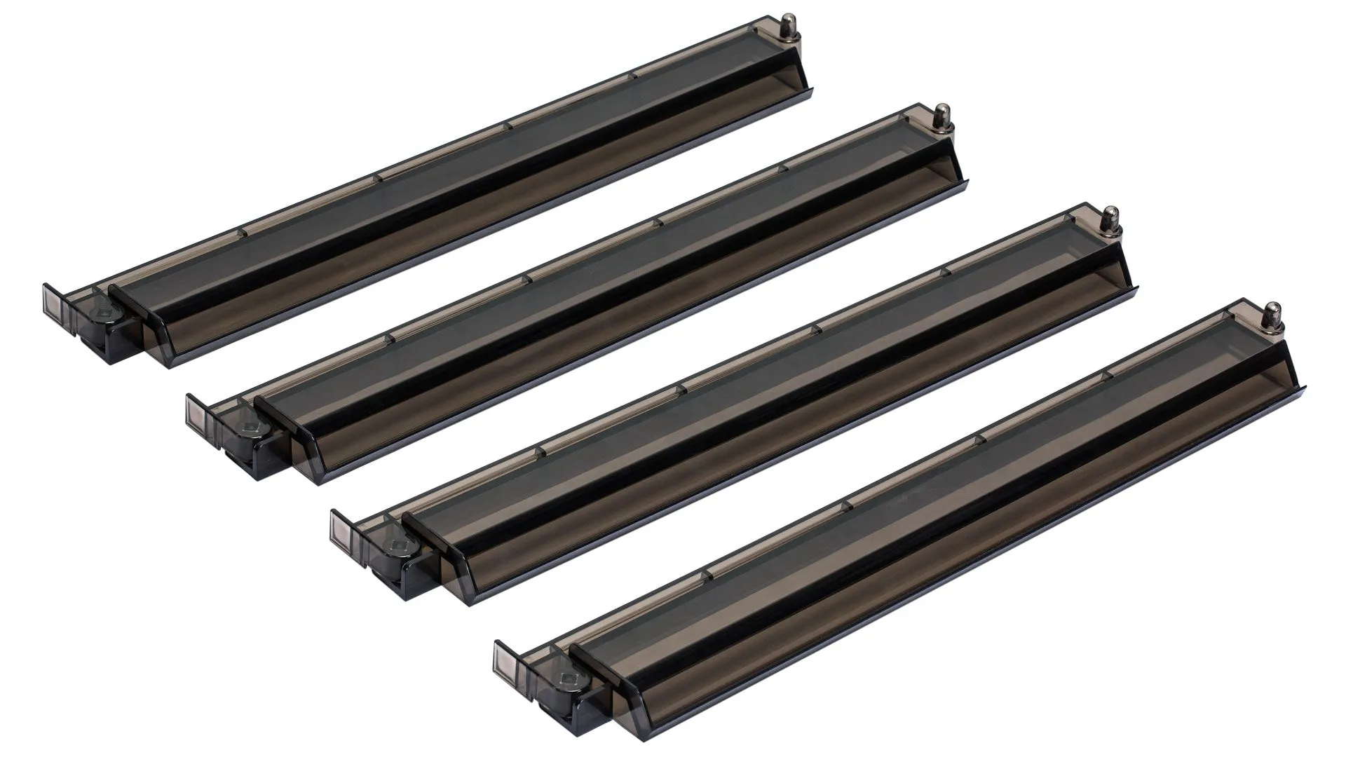 Modern Mahjong Racks with Built-in Pushers - Black - Set of 4