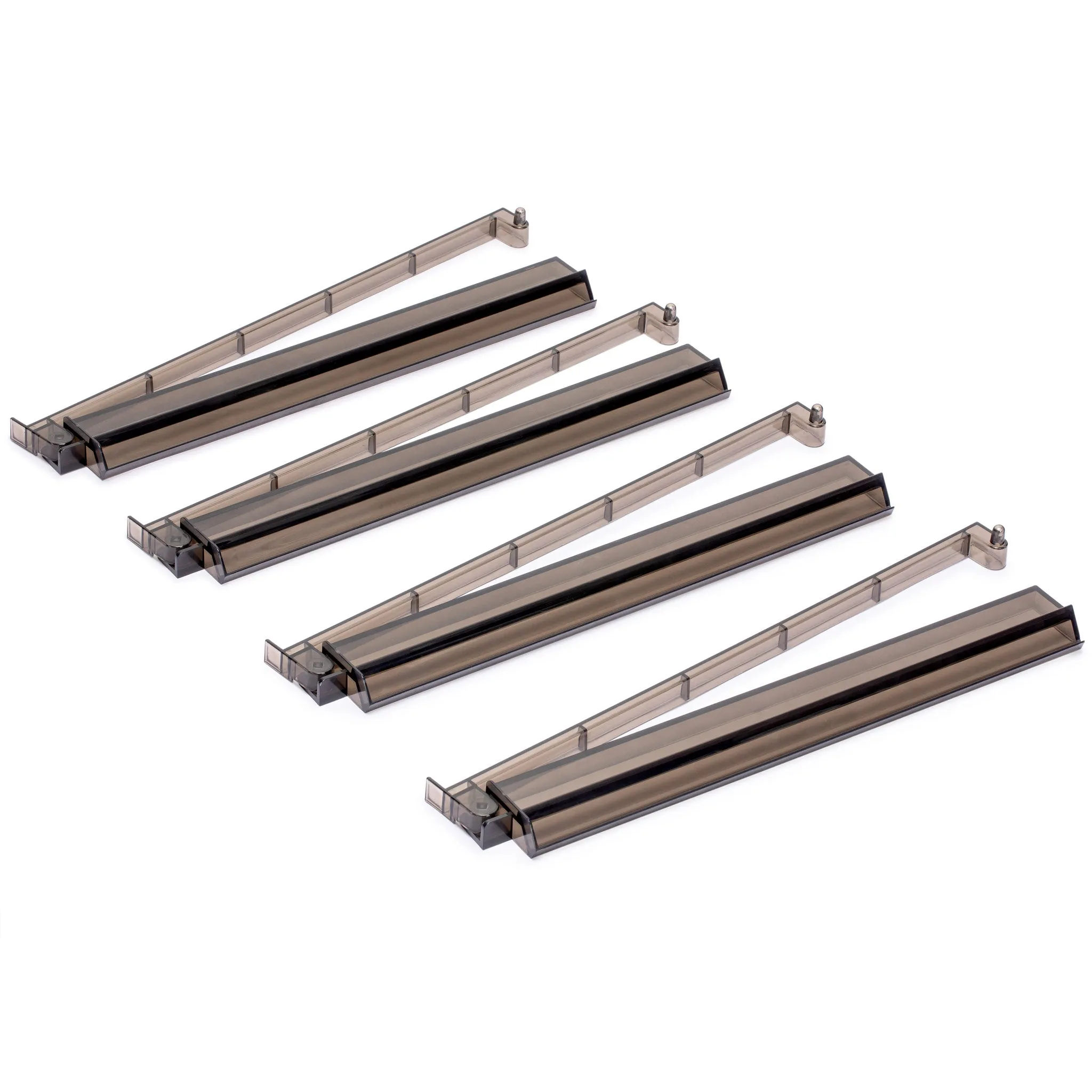 Modern Mahjong Racks with Built-in Pushers - Black - Set of 4