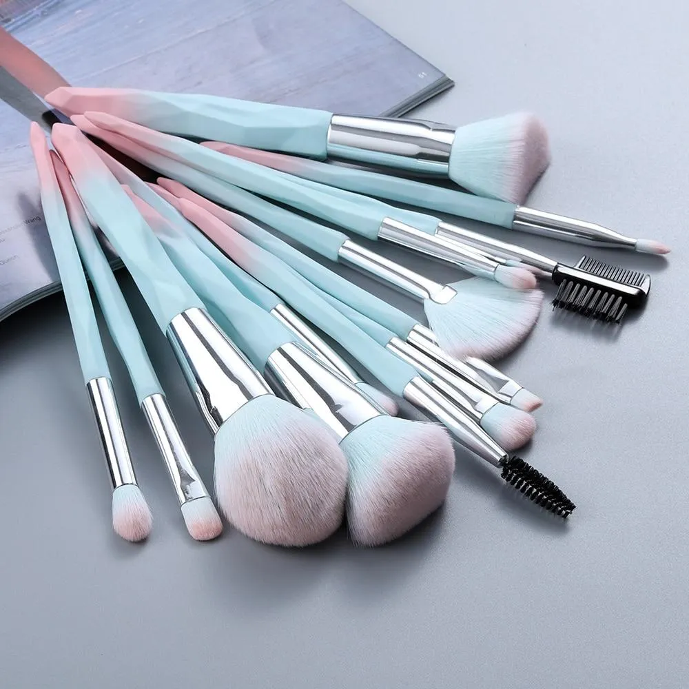New Micron Crystalline Technology Design Makeup Brushes Set