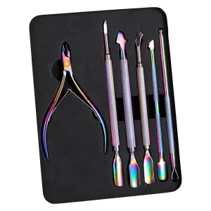 Nipper, Cuticle Pushers and Peeler Scraper - 6pcs Set