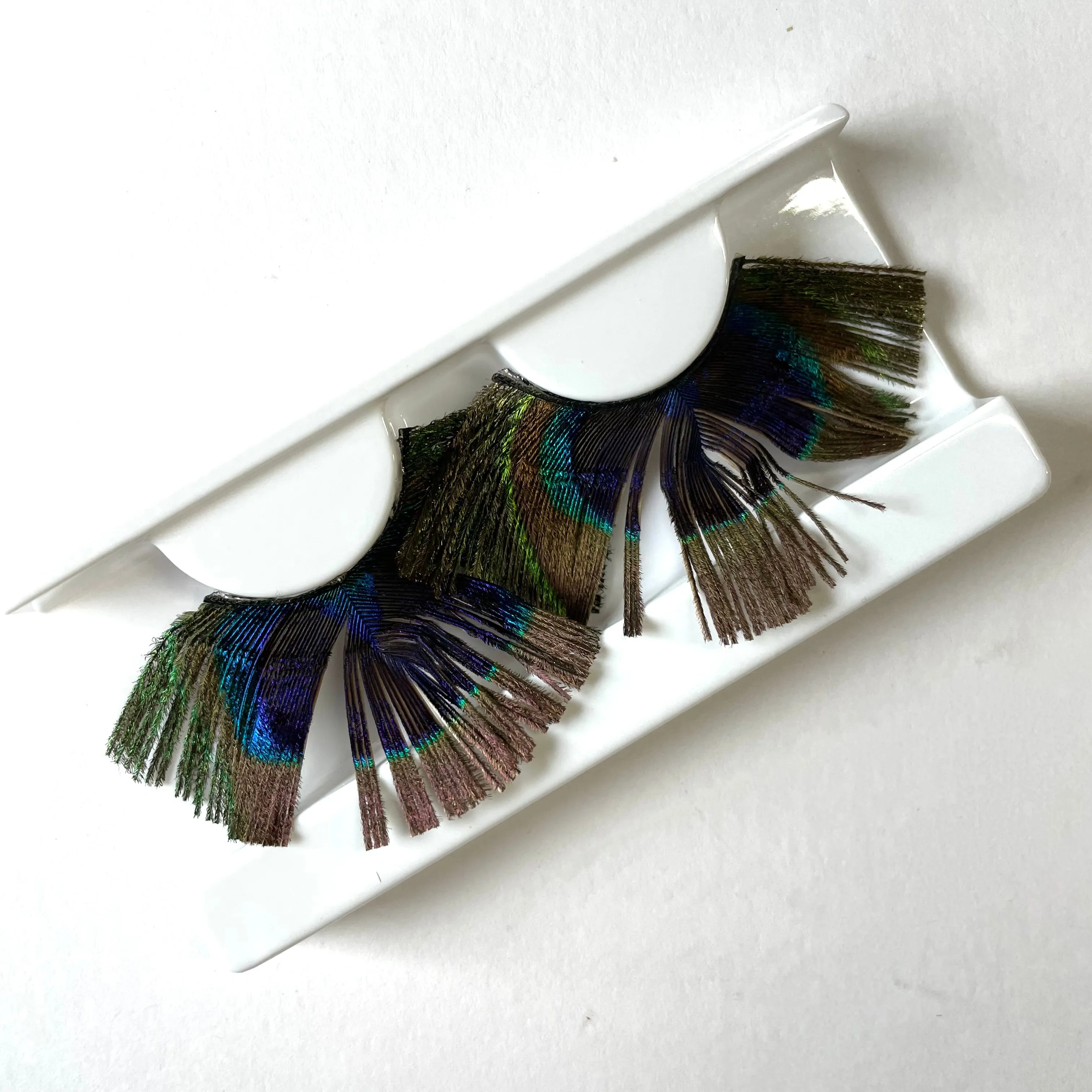 Peacock Feather Eyelashes - Natural ((SECONDS))