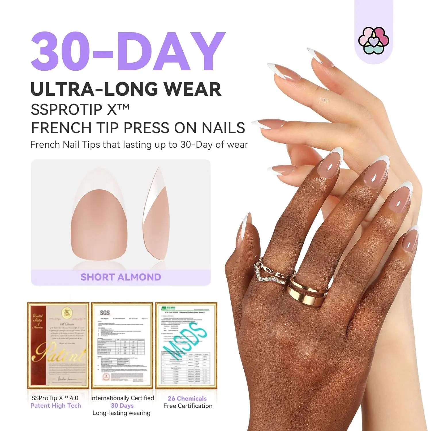 SSProTip X™French Tip Pess On Nails