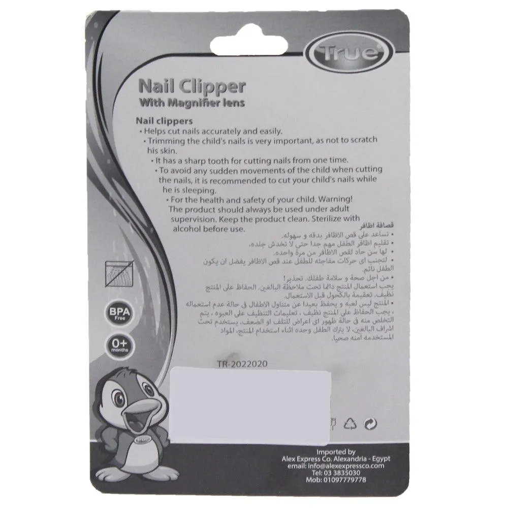 TRUE Baby Nail Clipper With Magnifier Lens