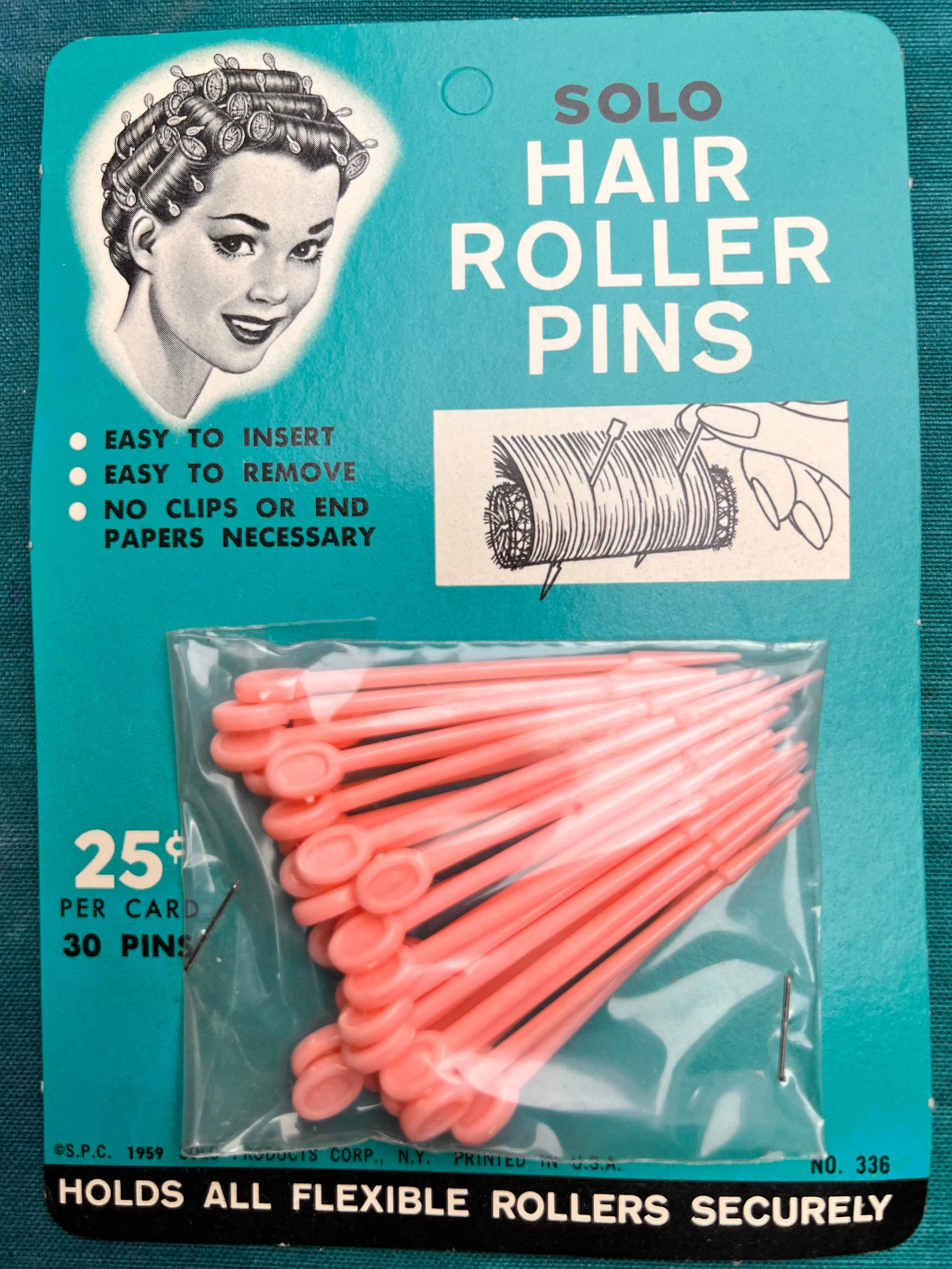 Unused Packet of 1950s Hair Roller Pins