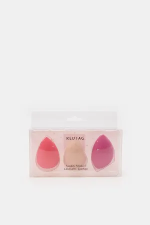Women Pink Cosmetic Beauty Blender Set (Pack of 3)